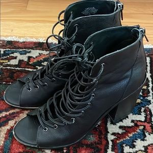 Black Steve Madden Lace Up Heels